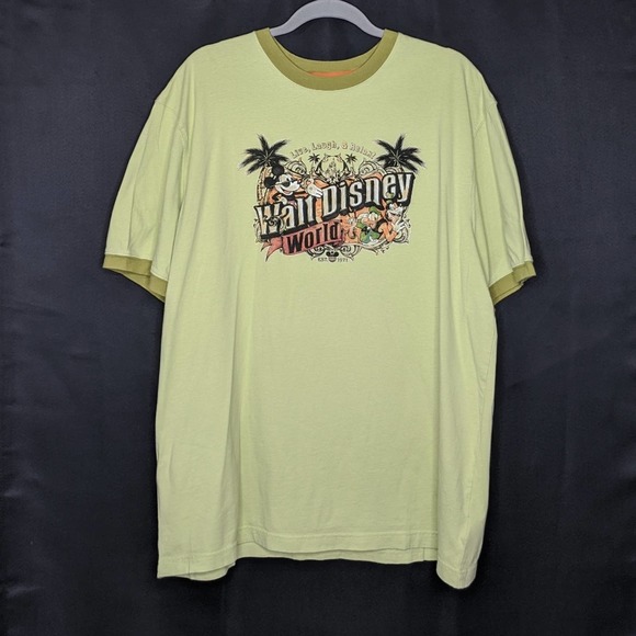Disney Other - Mickey Mouse Disney Parks Ringer Green Tshirt XL